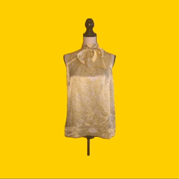 CAbi Tops - CABI SILK sleeveless bow blouse